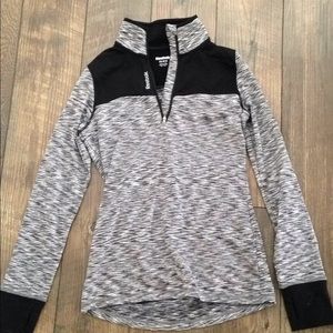 Reebok gray and black long-sleeve athletic jacket